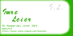 imre leier business card